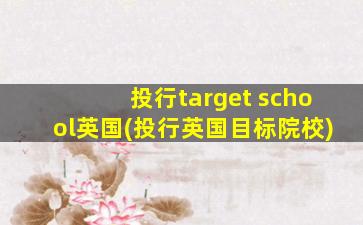 投行target school英国(投行英国目标院校)